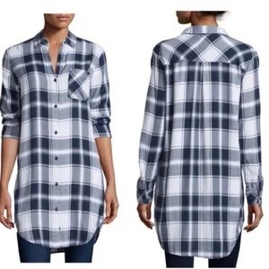 Like‎ New Sawyer button shirtdress from Rails, Size Medium, Cobalt White Plaid